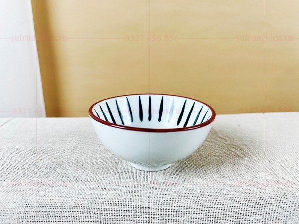 Bát nước chấm trung kiên kẻ sọc