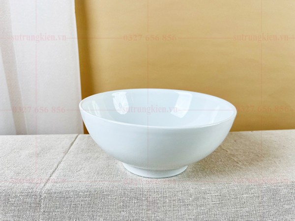 Bát tô trung kiên sứ trắng phi 20